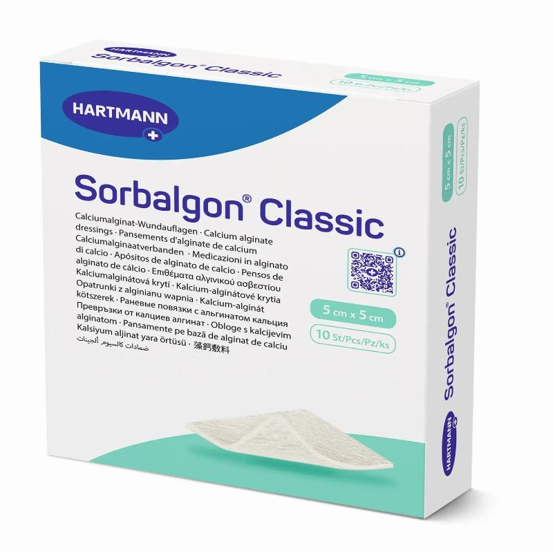Пов'язки з альгінату кальцію Sorbalgon® Classic 5см x 5см 10шт